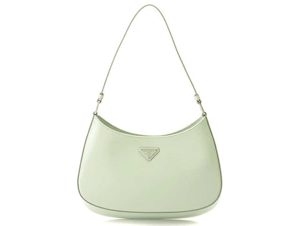 Prada Cleo Shoulder Bag Pastel Green Leather